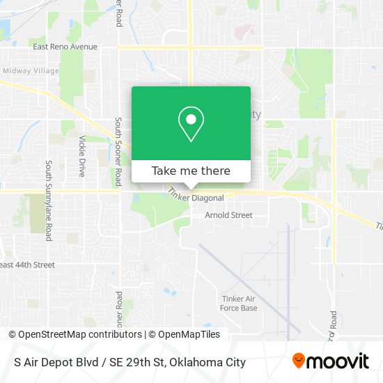 Mapa de S Air Depot Blvd / SE 29th St