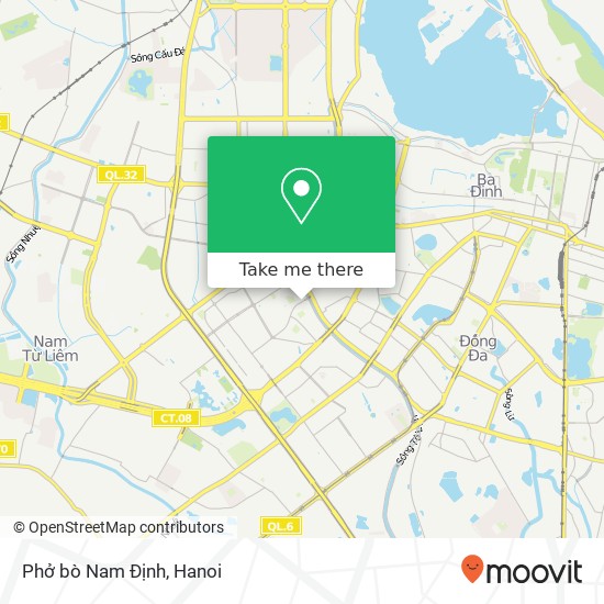 Phở bò Nam Định map