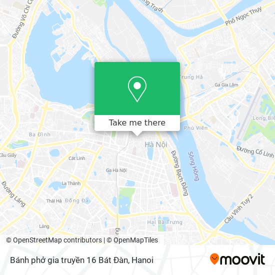 Bánh phở gia truyền 16 Bát Đàn map