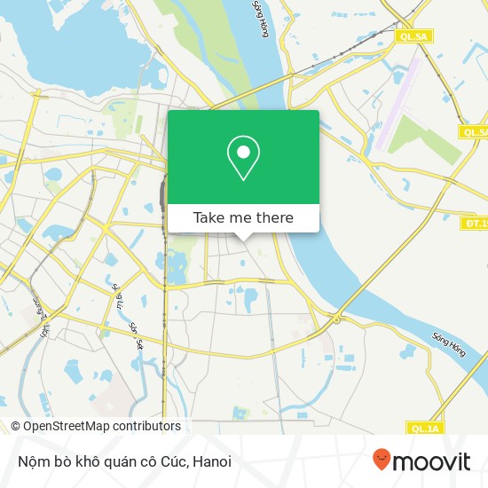 Nộm bò khô quán cô Cúc map