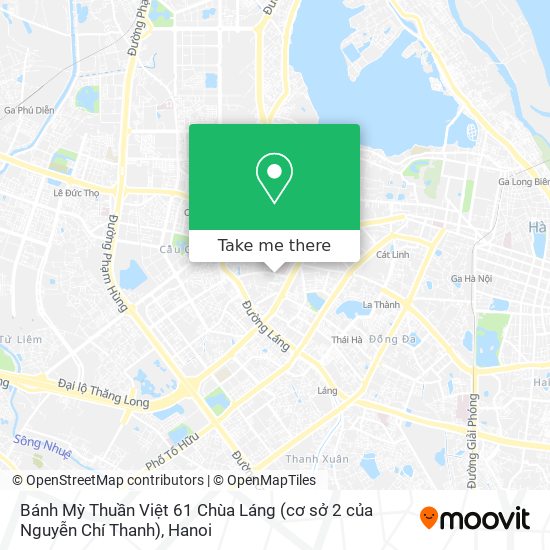 Bánh Mỳ Thuần Việt 61 Chùa Láng (cơ sở 2 của Nguyễn Chí Thanh) map
