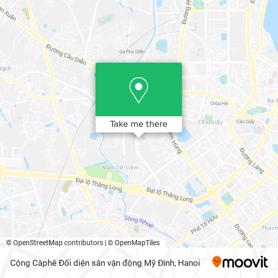 Cộng Càphê Đối diện sân vận động Mỹ Đình map