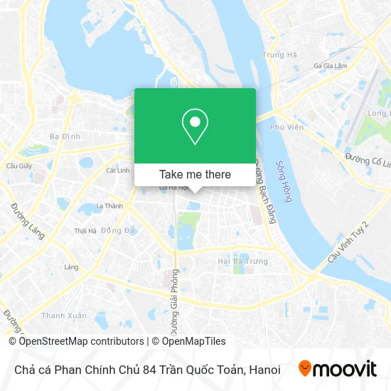 Chả cá Phan Chính Chủ 84 Trần Quốc Toản map
