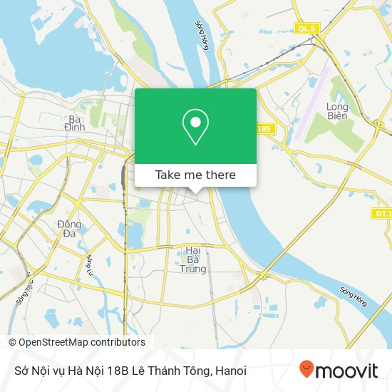 Sở Nội vụ Hà Nội 18B Lê Thánh Tông map