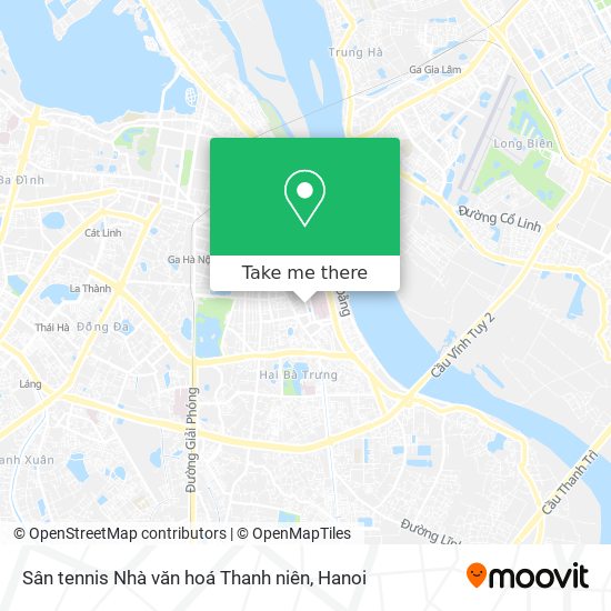 Sân tennis Nhà văn hoá Thanh niên map