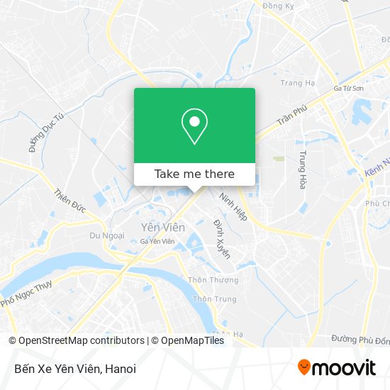 Bến Xe Yên Viên map