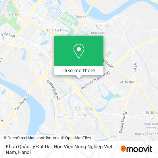 Khoa Quản Lý Đất Đai, Học Viện Nông Nghiệp Việt Nam map