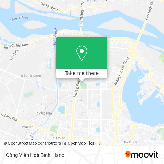 How to get to Cȏng Viên Hoà Bình in Xuȃn Tảo by Bus?