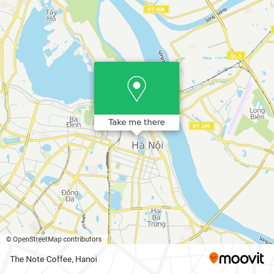 The Note Coffee map