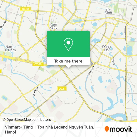 Vinmart+ Tầng 1 Toà Nhà Legend Nguyễn Tuân map