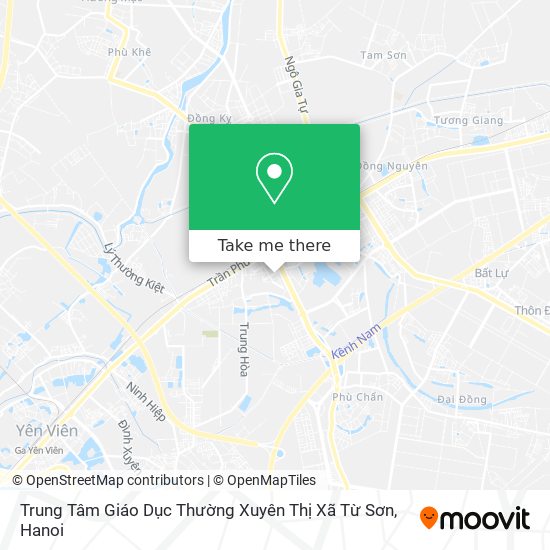 Trung Tâm Giáo Dục Thường Xuyên Thị Xã Từ Sơn map