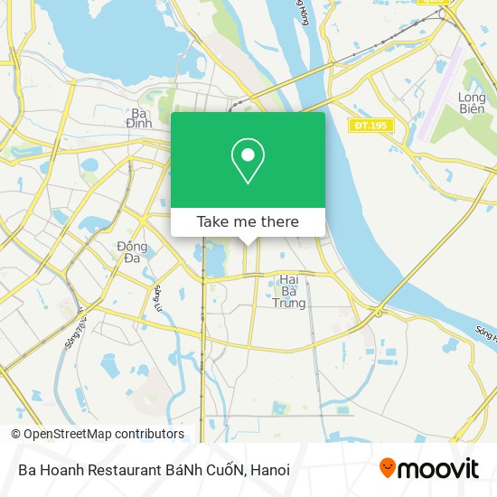 Ba Hoanh Restaurant BáNh CuốN map