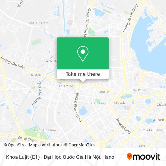 Khoa Luật (E1) - Đại Học Quốc Gia Hà Nội map