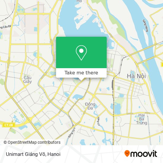 Unimart Giảng Võ map