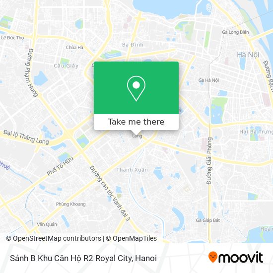 Sảnh B Khu Căn Hộ R2 Royal City map
