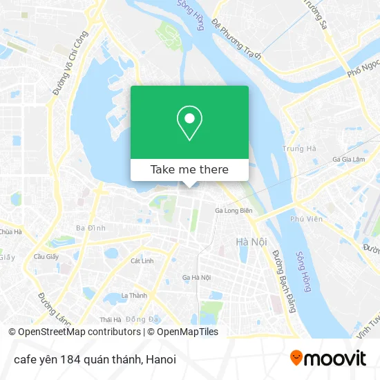 cafe yên 184 quán thánh map