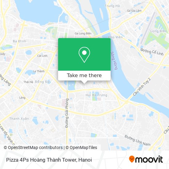 Pizza 4Ps Hoàng Thành Tower map
