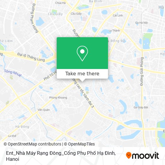 Ent_Nhà Máy Rạng Đông_Cổng Phụ Phố Hạ Đình map