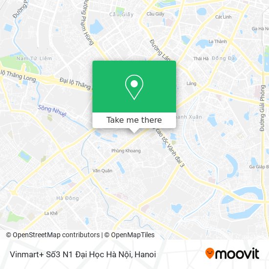 Vinmart+ Số3 N1 Đại Học Hà Nội map