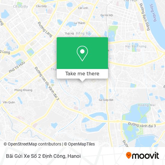 Bãi Gửi Xe Số 2 Định Công map