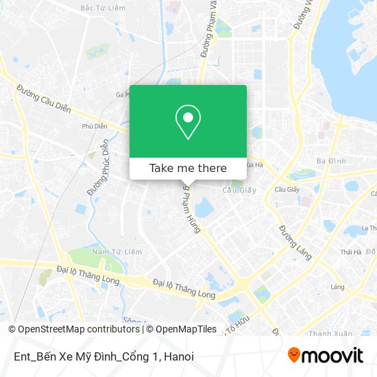 Ent_Bến Xe Mỹ Đình_Cổng 1 map