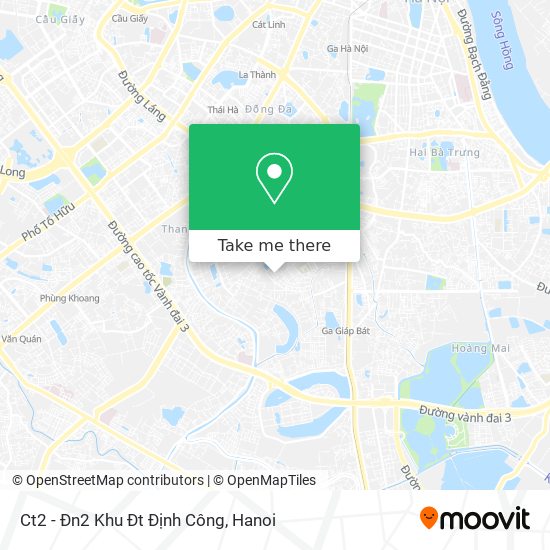Ct2 - Đn2 Khu Đt Định Công map