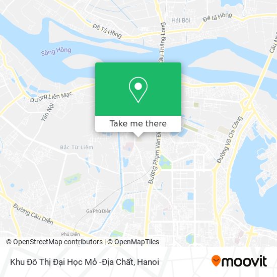 Khu Đô Thị Đại Học Mỏ -Địa Chất map