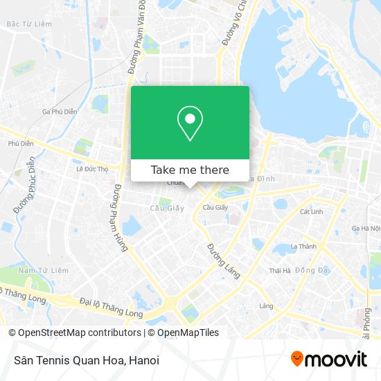 Sân Tennis Quan Hoa map