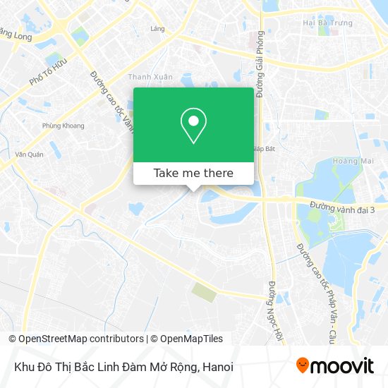 Khu Đô Thị Bắc Linh Đàm Mở Rộng map