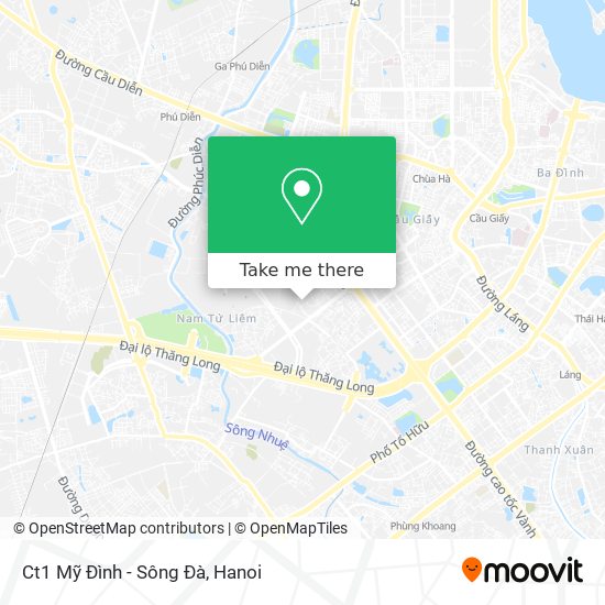 Ct1 Mỹ Đình - Sông Đà map