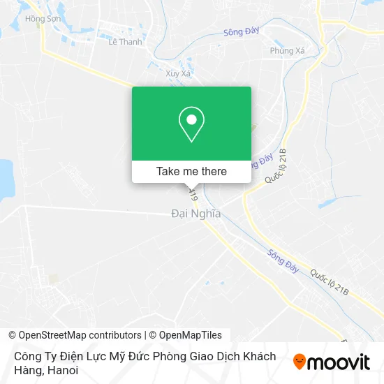 Công Ty Điện Lực Mỹ Đức Phòng Giao Dịch Khách Hàng map