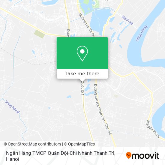 Ngân Hàng TMCP Quân Đội-Chi Nhánh Thanh Trì map
