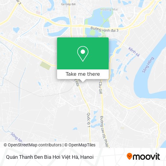 Quán Thanh Đen Bia Hơi Việt Hà map