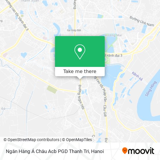 Ngân Hàng Á Châu Acb PGD Thanh Trì map