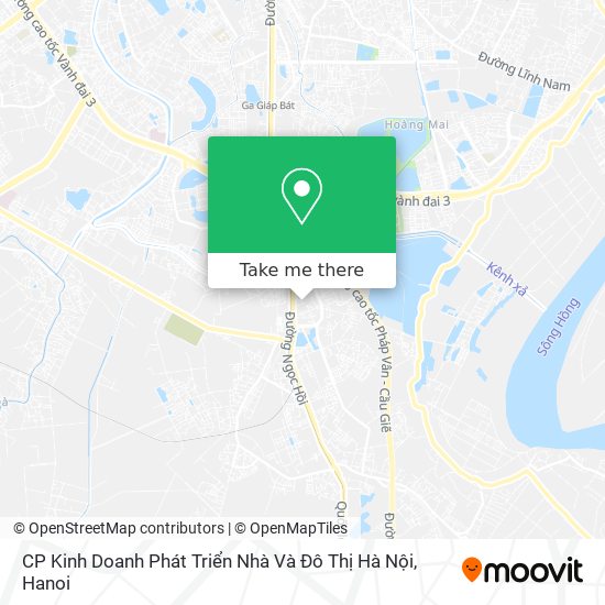 CP Kinh Doanh Phát Triển Nhà Và Đô Thị Hà Nội map