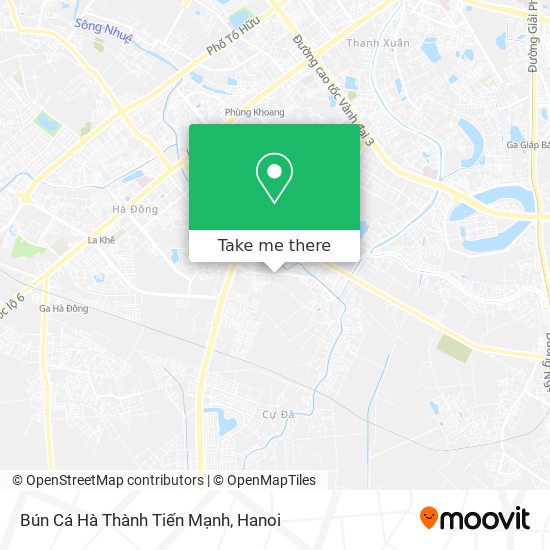 Bún Cá Hà Thành Tiến Mạnh map