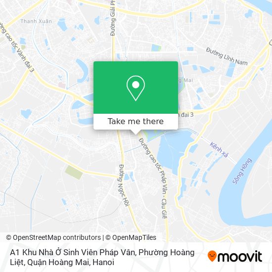 A1 Khu Nhà Ở Sinh Viên Pháp Vân, Phường Hoàng Liệt, Quận Hoàng Mai map