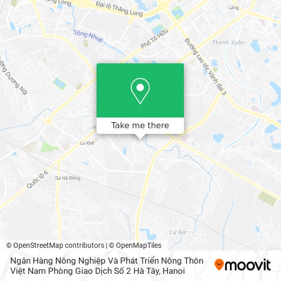 Ngân Hàng Nông Nghiệp Và Phát Triển Nông Thôn Việt Nam Phòng Giao Dịch Số 2 Hà Tây map