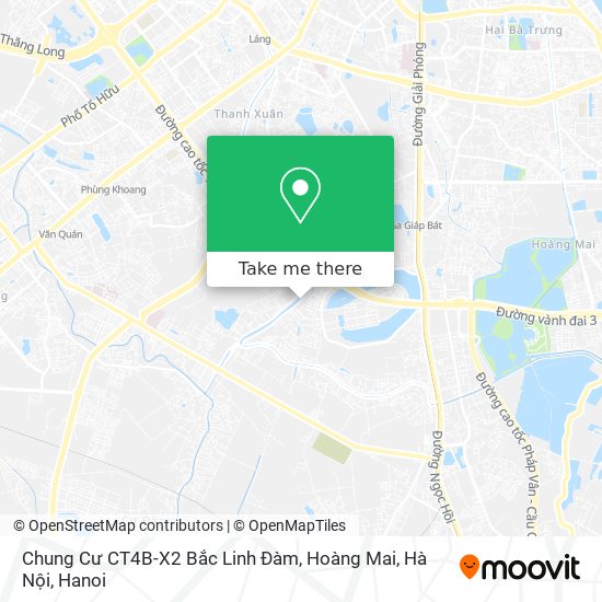 Chung Cư CT4B-X2 Bắc Linh Đàm, Hoàng Mai, Hà Nội map