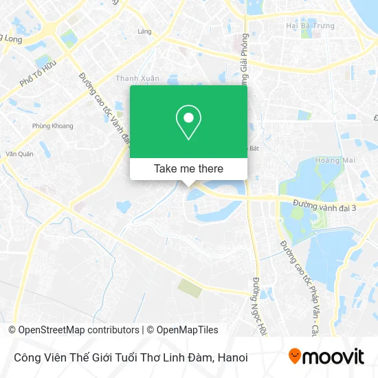 Công Viên Thế Giới Tuổi Thơ Linh Đàm map