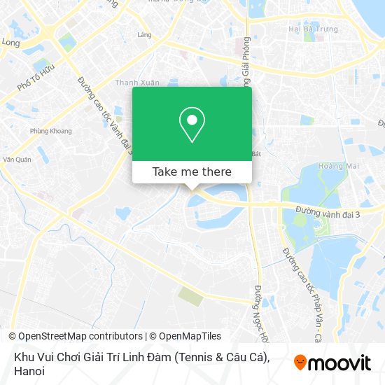 Khu Vui Chơi Giải Trí Linh Đàm (Tennis & Câu Cá) map