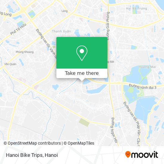 Hanoi Bike Trips map
