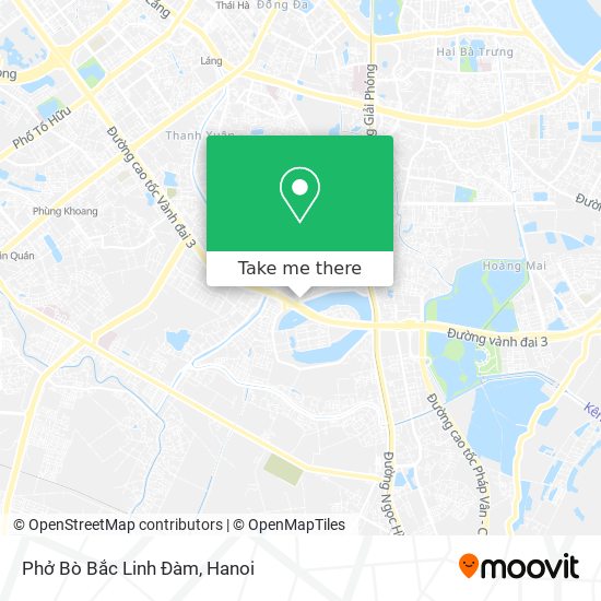 Phở Bò Bắc Linh Đàm map