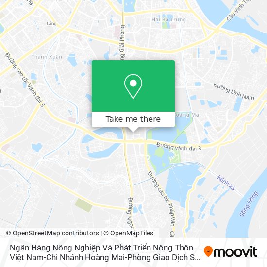 Ngân Hàng Nông Nghiệp Và Phát Triển Nông Thôn Việt Nam-Chi Nhánh Hoàng Mai-Phòng Giao Dịch Số 5 map