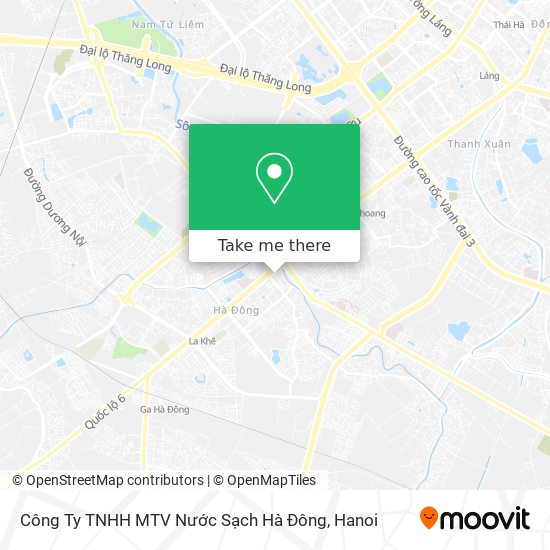 Công Ty TNHH MTV Nước Sạch Hà Đông map