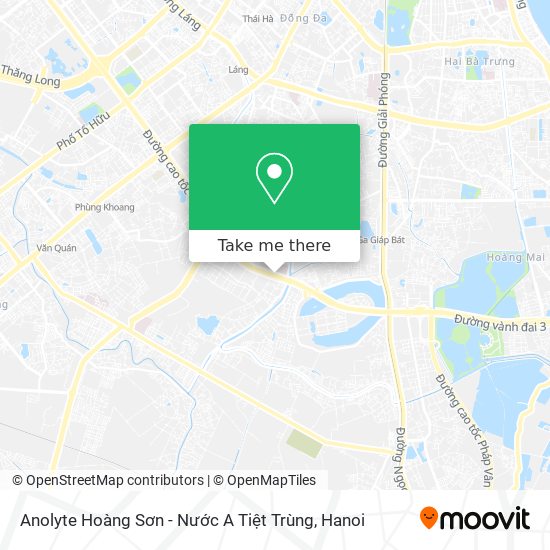 Anolyte Hoàng Sơn - Nước A Tiệt Trùng map