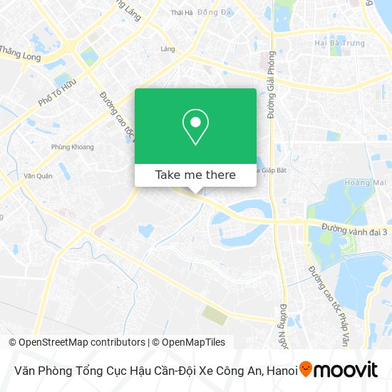 Văn Phòng Tổng Cục Hậu Cần-Đội Xe Công An map