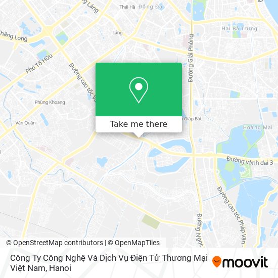 Công Ty Công Nghệ Và Dịch Vụ Điện Tử Thương Mại Việt Nam map