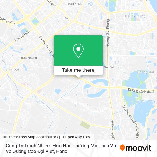 Công Ty Trách Nhiệm Hữu Hạn Thương Mại Dịch Vụ Và Quảng Cáo Đại Việt map