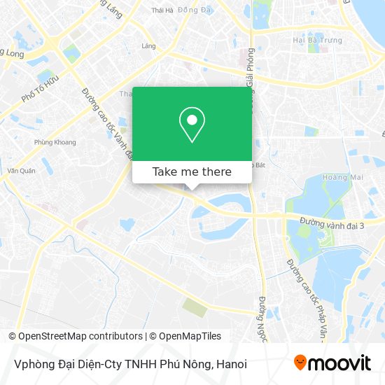 Vphòng Đại Diện-Cty TNHH Phú Nông map